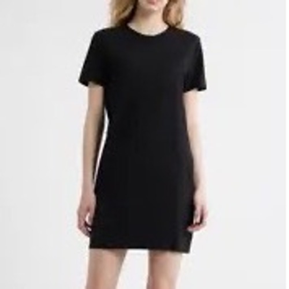 J.Crew Women Black Short Sleeve T-Shirt Mini Dress AO421 Size M NWT